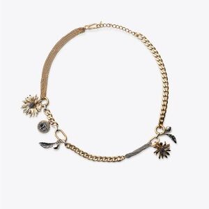 Zara Gold and Silver Chain Belt with Charms